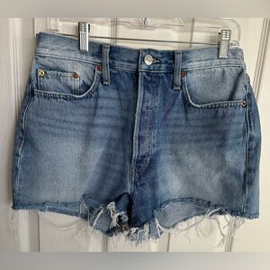 RE/Done Indigo Denim Jean Shorts Size 30
